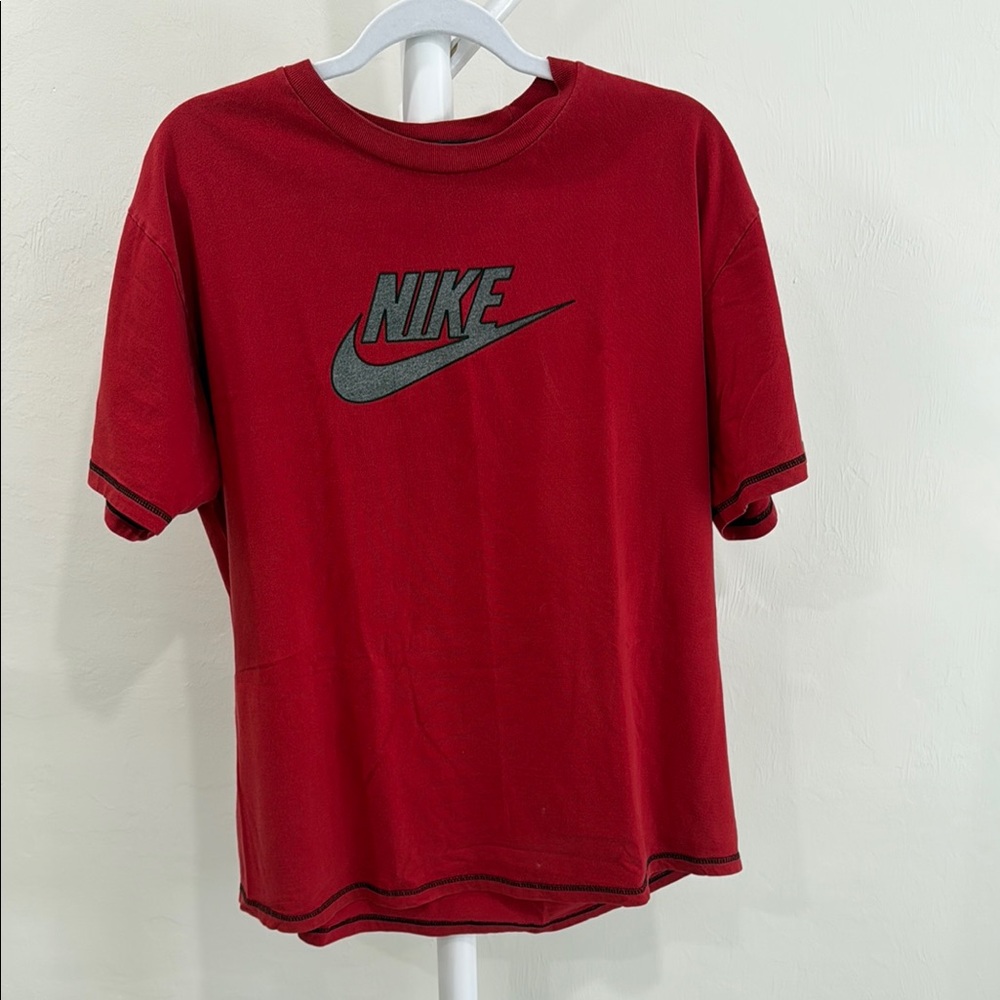 Nike Crimson Tee with Gray Logo